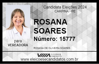 Candidato ROSANA SOARES 2024 - CARPINA - Eleições