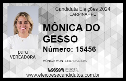 Candidato MÔNICA DO GESSO 2024 - CARPINA - Eleições