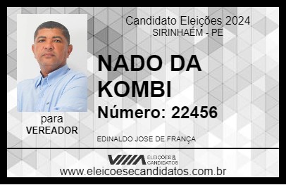 Candidato NADO DA KOMBI 2024 - SIRINHAÉM - Eleições