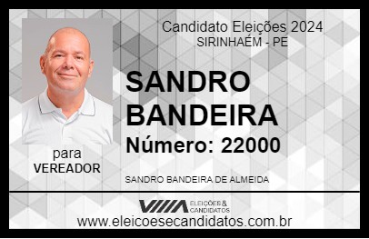 Candidato SANDRO BANDEIRA 2024 - SIRINHAÉM - Eleições