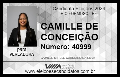 Candidato CAMILLE DE CONCEIÇÃO 2024 - RIO FORMOSO - Eleições