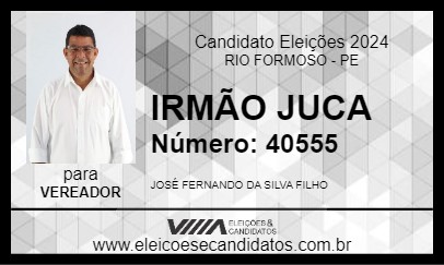 Candidato IRMÃO JUCA 2024 - RIO FORMOSO - Eleições