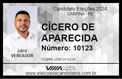 Candidato CÍCERO DE APARECIDA 2024 - CARPINA - Eleições