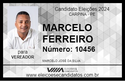 Candidato MARCELO FERREIRO 2024 - CARPINA - Eleições