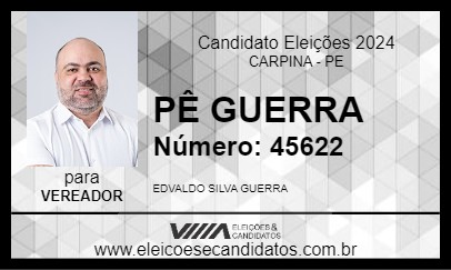 Candidato PÊ GUERRA 2024 - CARPINA - Eleições