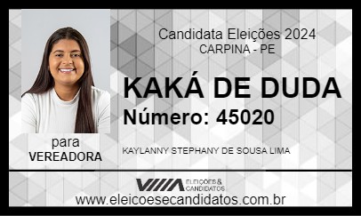 Candidato KAKÁ DE DUDA 2024 - CARPINA - Eleições