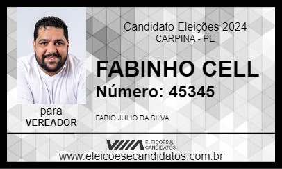 Candidato FABINHO CELL 2024 - CARPINA - Eleições