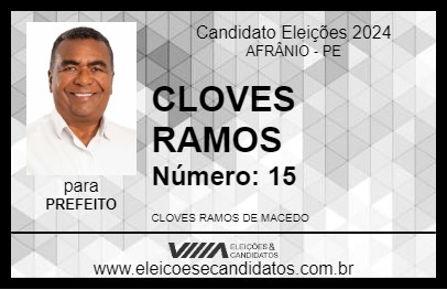 Candidato CLOVES RAMOS 2024 - AFRÂNIO - Eleições