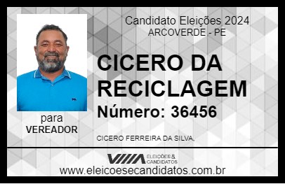 Candidato CICERO DA RECICLAGEM 2024 - ARCOVERDE - Eleições