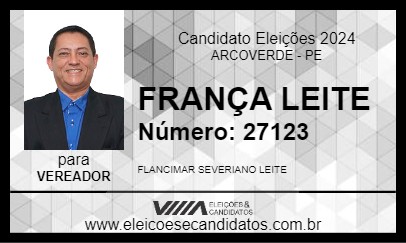 Candidato FRANÇA LEITE 2024 - ARCOVERDE - Eleições