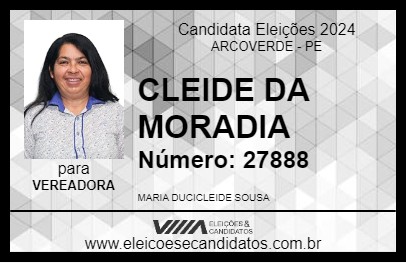 Candidato CLEIDE DA MORADIA 2024 - ARCOVERDE - Eleições