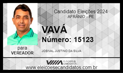 Candidato VAVÁ 2024 - AFRÂNIO - Eleições