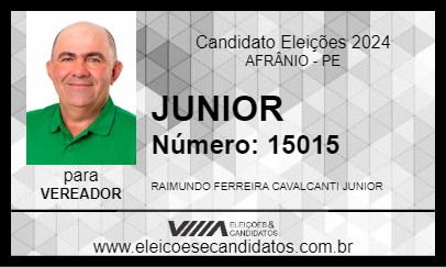 Candidato JUNIOR 2024 - AFRÂNIO - Eleições