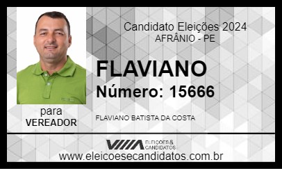 Candidato FLAVIANO 2024 - AFRÂNIO - Eleições