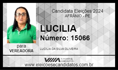 Candidato LUCILIA 2024 - AFRÂNIO - Eleições