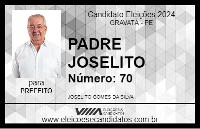 Candidato PADRE JOSELITO 2024 - GRAVATÁ - Eleições