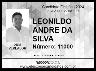 Candidato LEONILDO 2024 - LAGOA DO CARRO - Eleições