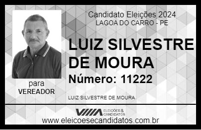 Candidato IRMÃO SILVESTRE 2024 - LAGOA DO CARRO - Eleições