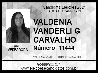 Candidato VALDENIA DA BARRAGEM 2024 - LAGOA DO CARRO - Eleições