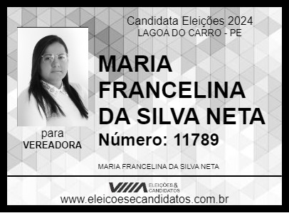 Candidato FRAN SILVA 2024 - LAGOA DO CARRO - Eleições