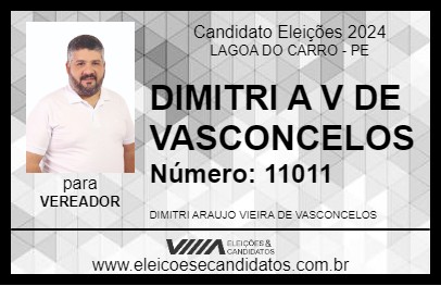 Candidato DIMITRI VASCONCELOS 2024 - LAGOA DO CARRO - Eleições