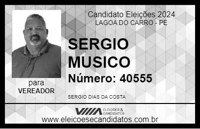 Candidato SERGIO MUSICO 2024 - LAGOA DO CARRO - Eleições