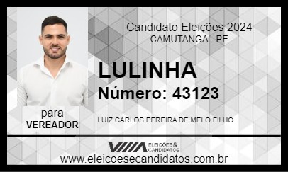 Candidato LULINHA 2024 - CAMUTANGA - Eleições