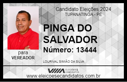 Candidato PINGA DO SALVADOR 2024 - TUPANATINGA - Eleições