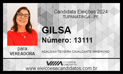 Candidato GILSA 2024 - TUPANATINGA - Eleições