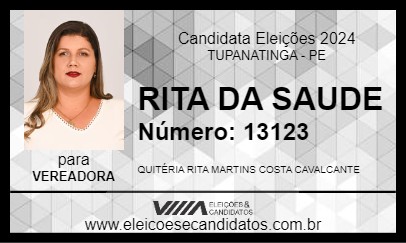 Candidato RITA DA SAUDE 2024 - TUPANATINGA - Eleições