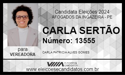 Candidato CARLA SERTÃO 2024 - AFOGADOS DA INGAZEIRA - Eleições