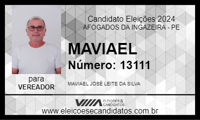 Candidato MAVIAEL 2024 - AFOGADOS DA INGAZEIRA - Eleições