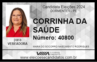 Candidato CORRINHA DA SAÚDE 2024 - DORMENTES - Eleições