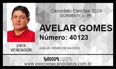 Candidato AVELAR GOMES 2024 - DORMENTES - Eleições