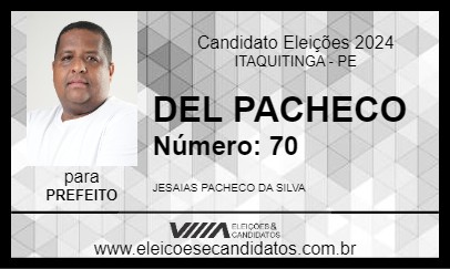 Candidato DEL PACHECO 2024 - ITAQUITINGA - Eleições