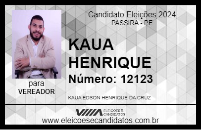 Candidato KAUA HENRIQUE 2024 - PASSIRA - Eleições