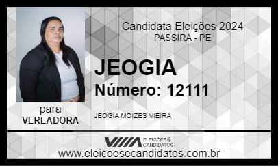 Candidato JEOGIA 2024 - PASSIRA - Eleições