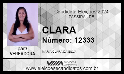 Candidato CLARA 2024 - PASSIRA - Eleições