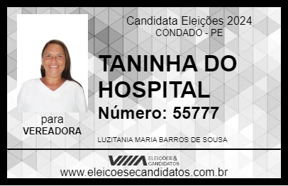 Candidato TANINHA DO HOSPITAL 2024 - CONDADO - Eleições