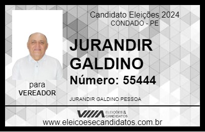 Candidato JURANDIR GALDINO 2024 - CONDADO - Eleições