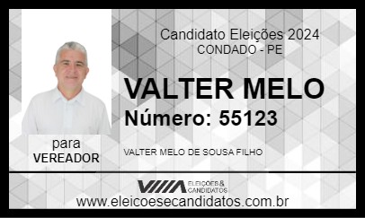 Candidato VALTER MELO 2024 - CONDADO - Eleições