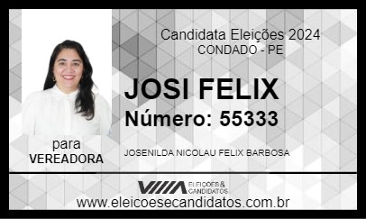 Candidato JOSI FELIX 2024 - CONDADO - Eleições