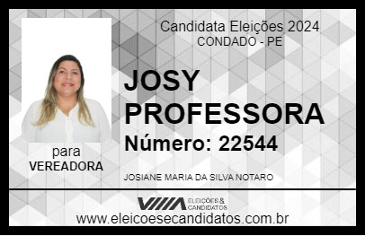 Candidato JOSY PROFESSORA 2024 - CONDADO - Eleições