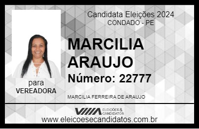 Candidato MARCILIA ARAUJO 2024 - CONDADO - Eleições