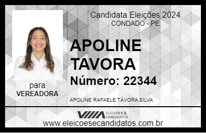 Candidato APOLINE ENFERMEIRA 2024 - CONDADO - Eleições