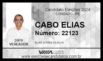 Candidato CABO ELIAS 2024 - CONDADO - Eleições