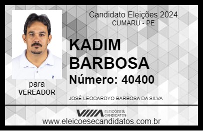 Candidato KADIM BARBOSA 2024 - CUMARU - Eleições