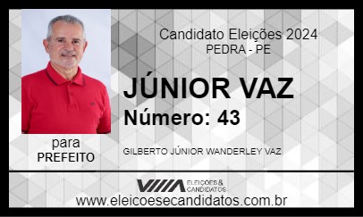 Candidato JÚNIOR VAZ 2024 - PEDRA - Eleições