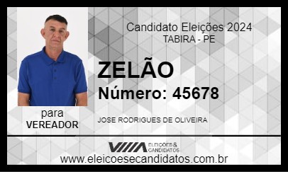 Candidato ZELÃO 2024 - TABIRA - Eleições