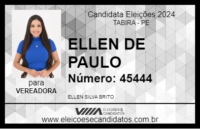 Candidato ELLEN DE PAULO 2024 - TABIRA - Eleições